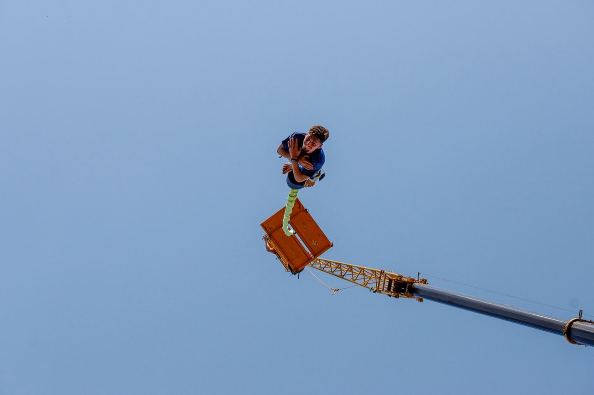 Bungee jumping from a bridge in Queenstown