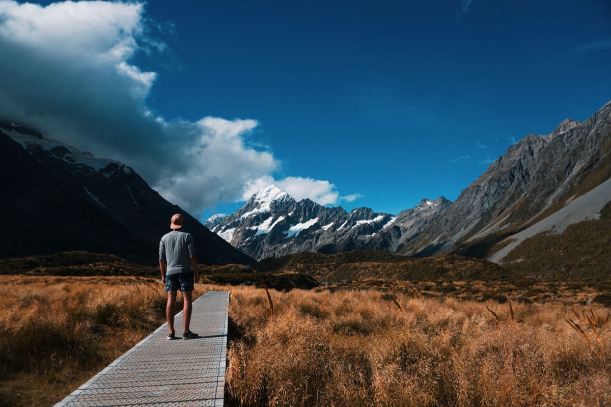 New Zealand southern island hiking trail