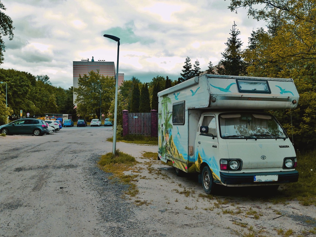 New Zealand camper van parking lot for rental comparison