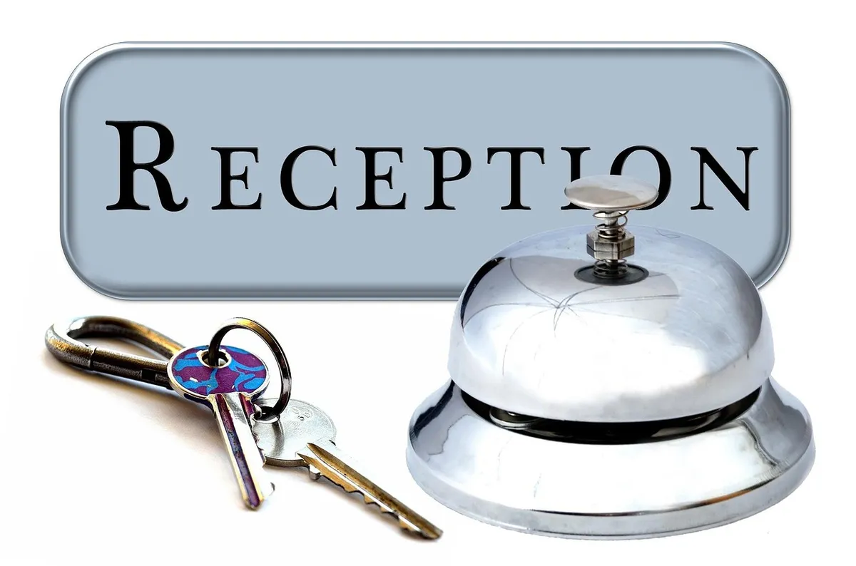 hotel, reception, entrance hall, input range, key counter, room key, key, lobby, check in, registration, bell, bell jar, desk, leisure time, booking, to travel,