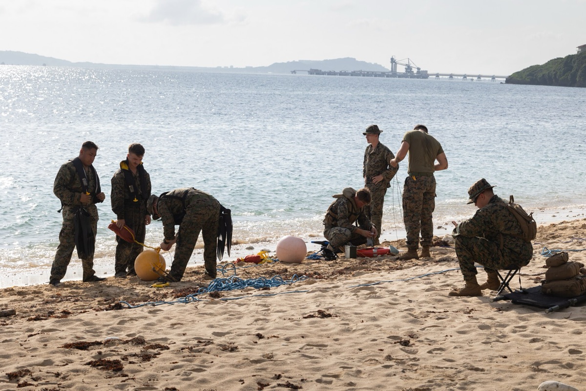 camping gear on beach